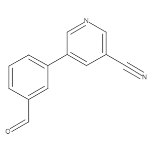 5-(3-Formylphenyl)nicotinonitrile结构式