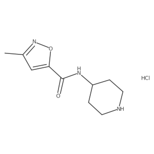 3-methyl-N-(piperidin-4-yl)-1,2-oxazole-5-carboxamide hydrochloride结构式