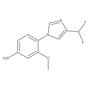 4-(4-(difluoromethyl)-1H-imidazol-1-yl)-3-methoxyaniline结构式