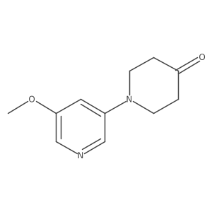 1-(5-Methoxypyridin-3-yl)piperidin-4-one结构式