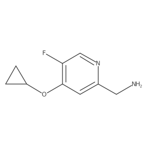 (4-Cyclopropoxy-5-fluoropyridin-2-YL)methanamine结构式