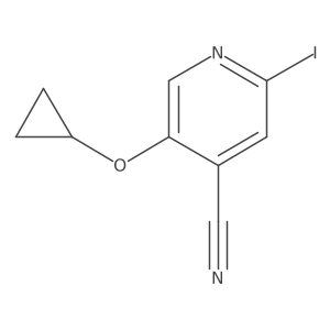 5-Cyclopropoxy-2-iodoisonicotinonitrile结构式