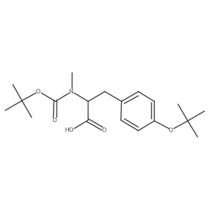 (2R)-2-[tert-butoxycarbonyl(methyl)amino]-3-(4-tert-butoxyphenyl)propanoic acid结构式