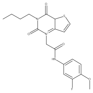 2-{3-butyl-2,4-dioxo-1H,2H,3H,4H-thieno[3,2-d]pyrimidin-1-yl}-N-(3-fluoro-4-methoxyphenyl)acetamide结构式