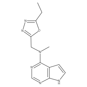 N-[(5-ethyl-1,3,4-oxadiazol-2-yl)methyl]-N-methyl-7H-pyrrolo[2,3-d]pyrimidin-4-amine Structure