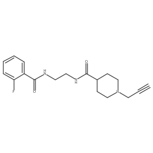 N-{2-[(2-fluorophenyl)formamido]ethyl}-1-(prop-2-yn-1-yl)piperidine-4-carboxamide Structure