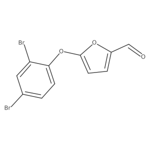 5-(2,4-Dibromophenoxy)furan-2-carbaldehyde结构式