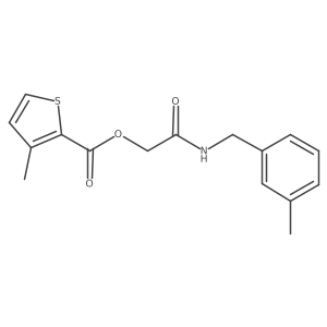 2-((3-Methylbenzyl)amino)-2-oxoethyl 3-methylthiophene-2-carboxylate结构式