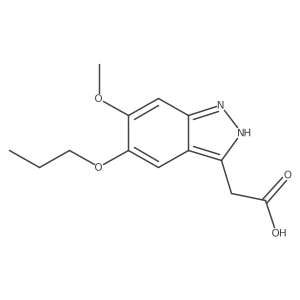 2-(6-methoxy-5-propoxy-1H-indazol-3-yl)acetic acid结构式