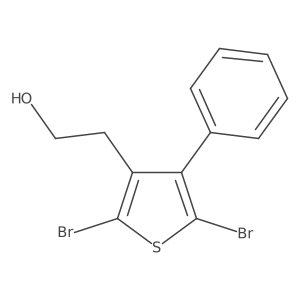 2,5-Dibromo-3-(hydroxyethyl)-4-phenylthiophene Structure