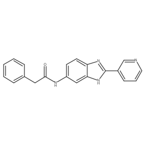 2-phenyl-N-[2-(pyridin-3-yl)-1H-benzimidazol-5-yl]acetamide结构式