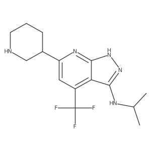 N-isopropyl-6-(piperidin-3-yl)-4-(trifluoromethyl)-1H-pyrazolo[3,4-b]pyridin-3-amine Structure