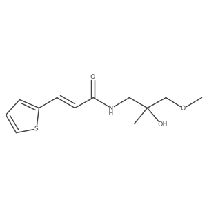 (E)-N-(2-hydroxy-3-methoxy-2-methylpropyl)-3-(thiophen-2-yl)acrylamide结构式