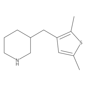 3-[(2,5-Dimethylthiophen-3-yl)methyl]piperidine Structure