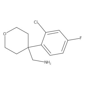 (4-(2-chloro-4-fluorophenyl)tetrahydro-2H-pyran-4-yl)methanamine结构式