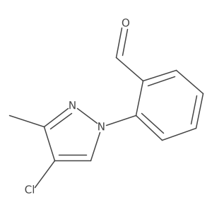 2-(4-Chloro-3-methyl-1H-pyrazol-1-YL)benzaldehyde结构式