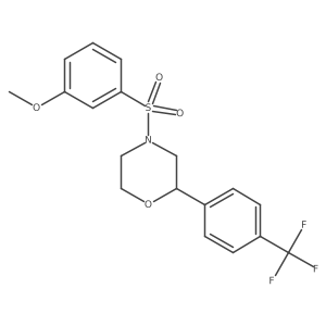 4-((3-Methoxyphenyl)sulfonyl)-2-(4-(trifluoromethyl)phenyl)morpholine Structure