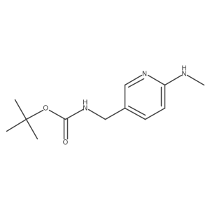 tert-Butyl ((6-(methylamino)pyridin-3-yl)methyl)carbamate结构式