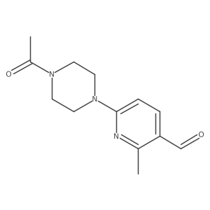 6-(4-Acetylpiperazin-1-yl)-2-methylnicotinaldehyde结构式