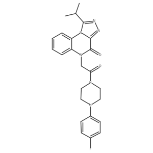 5-{2-[4-(4-fluorophenyl)piperazin-1-yl]-2-oxoethyl}-1-isopropyl[1,2,4]triazolo[4,3-a]quinoxalin-4(5H)-one Structure