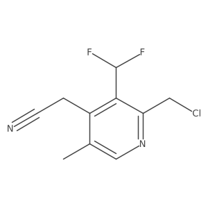 2-(Chloromethyl)-3-(difluoromethyl)-5-methylpyridine-4-acetonitrile结构式