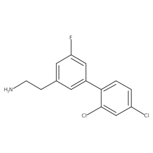 2-(2',4'-Dichloro-5-fluoro-biphenyl-3-yl)-ethylamine Structure