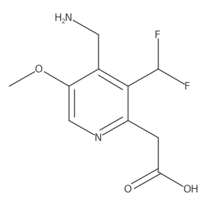 2-(4-(Aminomethyl)-3-(difluoromethyl)-5-methoxypyridin-2-yl)acetic acid Structure