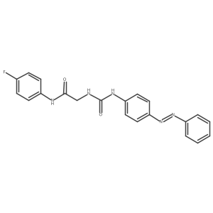 Acetamide, N-(4-fluorophenyl)-2-[[[[4-(2-phenyldiazenyl)phenyl]amino]carbonyl]amino]-结构式