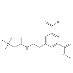 Dimethyl 4-(2-((tert-butoxycarbonyl)amino)ethyl)pyridine-2,6-dicarboxylate Structure