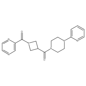 Pyrazin-2-yl(3-(4-(pyridin-2-yl)piperazine-1-carbonyl)azetidin-1-yl)methanone结构式