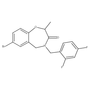 7-bromo-4-(2,4-difluorobenzyl)-2-methyl-4,5-dihydro-1,4-benzoxazepin-3(2H)-one Structure