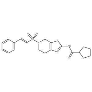 (E)-N-(5-(styrylsulfonyl)-4,5,6,7-tetrahydrothiazolo[5,4-c]pyridin-2-yl)tetrahydrofuran-2-carboxamide Structure