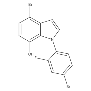 4-Bromo-1-(4-bromo-2-fluorophenyl)indol-7-ol Structure