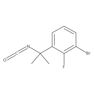 1-Bromo-2-fluoro-3-(2-isocyanatopropan-2-yl)benzene结构式