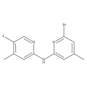 N-(6-bromo-4-methylpyridine-2-yl)-5-fluoro-4-methylpyridine-2-amine结构式