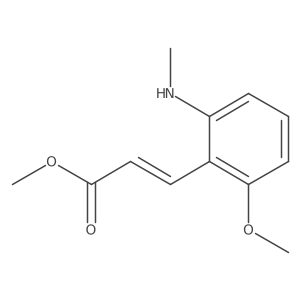 (E)-Methyl 3-(2-methoxy-6-(methylamino)phenyl)acrylate结构式
