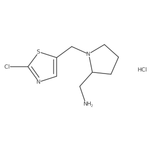 (1-((2-Chlorothiazol-5-yl)methyl)pyrrolidin-2-yl)methanamine hydrochloride Structure