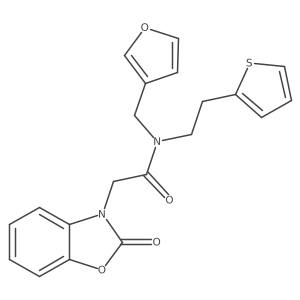 N-(furan-3-ylmethyl)-2-(2-oxobenzo[d]oxazol-3(2H)-yl)-N-(2-(thiophen-2-yl)ethyl)acetamide Structure