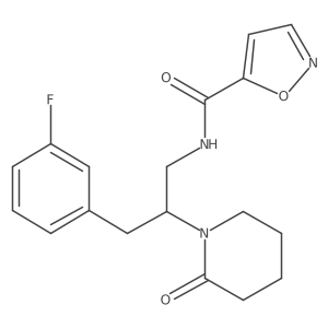N-(3-(3-fluorophenyl)-2-(2-oxopiperidin-1-yl)propyl)isoxazole-5-carboxamide Structure