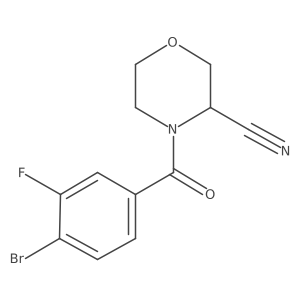 4-(4-Bromo-3-fluorobenzoyl)morpholine-3-carbonitrile结构式