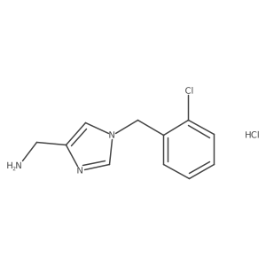 [1-(2-Chlorobenzyl)-1H-imidazol-4-yl]methanamine hydrochloride Structure