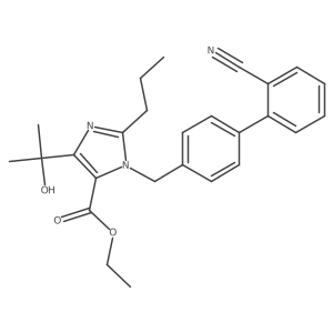 Ethyl 1-(2'-cyanobiphenyl-4-yl)methyl-4-(1-hydroxy-1-methylethyl)-2-propylimidazole-5-carboxylate Structure