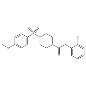 2-(2-Chlorophenyl)-1-(4-((4-methoxyphenyl)sulfonyl)piperidin-1-yl)ethanone Structure