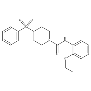 N-(2-ethoxyphenyl)-4-(phenylsulfonyl)piperidine-1-carboxamide结构式