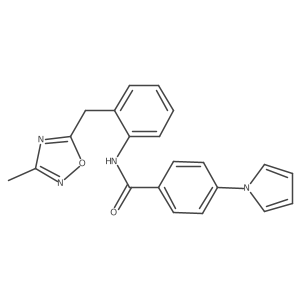 N-(2-((3-methyl-1,2,4-oxadiazol-5-yl)methyl)phenyl)-4-(1H-pyrrol-1-yl)benzamide Structure