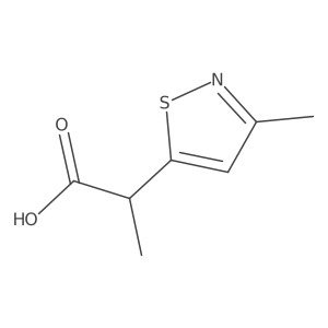 2-(3-Methyl-1,2-thiazol-5-yl)propanoic acid Structure
