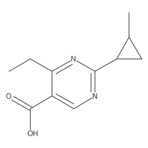 4-Ethyl-2-(2-methylcyclopropyl)pyrimidine-5-carboxylic acid Structure