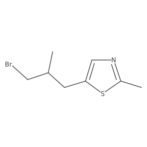 5-(3-Bromo-2-methylpropyl)-2-methyl-1,3-thiazole Structure