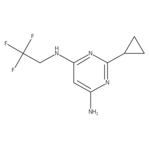 2-cyclopropyl-N4-(2,2,2-trifluoroethyl)pyrimidine-4,6-diamine结构式