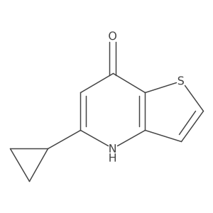 5-cyclopropyl-4H,7H-thieno[3,2-b]pyridin-7-one结构式